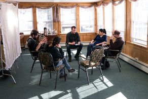 Terry Kinney, Sarah Silverman, and Adam Salky in I Smile Back (2015)