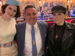 With Rachel Brosnahan & Alex Bornstein on set of 