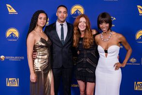 Gemma Bird Matheson, Ezekiel Simat, Rain Fuller and Charmaine Bingwa at the annual Australians in Film Awards Night 2018