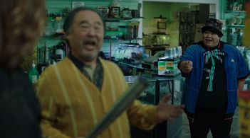 Keone Young & Romel De Silva in Stumptown (screenshot)