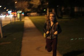 Jayna Sweet filming All of Me.