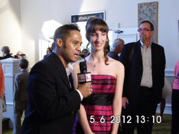 Brandi in the media room for the Young Artist Awards, 2012