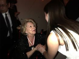 Shirley Douglas and I, meeting at the Actra Awards Toronto
