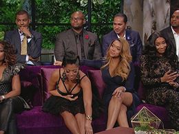 Contessa Metcalfe, Eugene Harris, Cecil Whitmore, Aydin Huq, Scott Metcalfe, Mariah Huq, and Toya Bush-Harris in Married