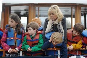 A still from ABC's 'Red Widow' (Episode 5) featuring RADHA MITCHELL, JAKOB SALVATI, & SPENCER DREVER