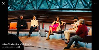 Tabrez Noorani, Freida Pinto, Namrata Singh Gujral, Ali Fazal and Rajeev Masand.