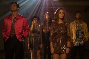 Emilio Sakraya, Alba Baptista, Charlotte Vega, Dimitri Abold, and May Lifschitz in Warrior Nun (2020)