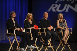 Heidi Klum, Nina Garcia, Michael Kors, and Matthew Williamson in Project Runway (2004)