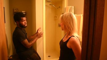 Tez Dixon and Stephanie Falciano in Delivery Attempted (2023)