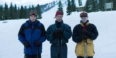 Dominic West, Luther Ford, and Ed McVey in The Crown: Willsmania (2023)