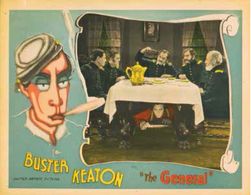 Buster Keaton, Glen Cavender, Mike Donlin, Jim Farley, Joe Keaton, and Tom Nawn in The General (1926)
