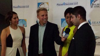 Vandit Bhatt on the Red Carpet for The LA New Media Film Festival representing TOKEN The Webseries