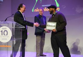 (Steven Gaydos, David Cohen, Frank Abney). Frank Abney, accepting award for Variety's 