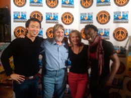 Stephen Lin, Steve Edwards, Claire Varney and Babs Olusanmokun at The Woodstock Film Festival