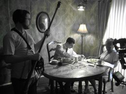 Christopher DeBlasio on the set of 