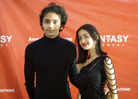 Anurag Jha and Shreeyanshi Katre at an event for The Fantasy Element (2022)