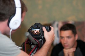 On set of House Guest Brian Jalbert as Chase Diamond