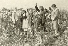 John T. Carleton, M.E. Hannefy, Laura Lyman, Arthur Morrison, and Edward P. Sullivan in Evangeline (1914)