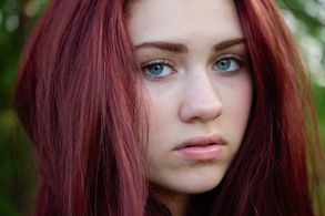 Red hair for my role in Cult Fiction.