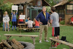 Larry Poindexter, Miranda May, Peyton List, Karan Brar, and Kevin Quinn in Bunk'd (2015)