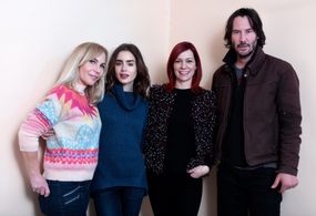 Keanu Reeves, Marti Noxon, Carrie Preston, and Lily Collins at an event for To the Bone (2017)