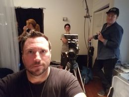 On the set of Soundbite (2018)