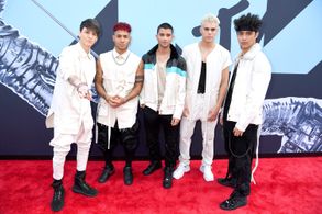 Christopher Vélez, Richard Camacho, Joel Pimentel, Erick Brian Colón, and Zabdiel De Jesús at an event for 2019 MTV Vide