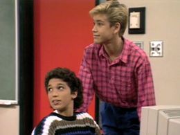 Mark-Paul Gosselaar and Max Battimo in Good Morning, Miss Bliss (1987)
