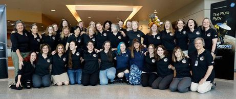 Amanda Zangari, Ann Harch, Kelsi Singer, Fran Bagenal, Leslie Young, Alice Bowman, Cathy Olkin, and Carly Howett