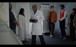LeVar Burton, Frank Gallegos, Susan Ortiz, Cleo Berry, Trevor Jackson, Intae Kim, and Auli'i Cravalho in Weird City (201