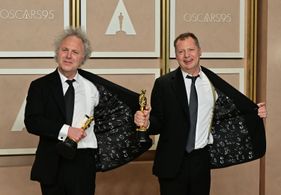 Charlie Mackesy and Matthew Freud at an event for The Oscars (2023)