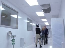 Billy Campbell, Jeri Ryan, and Christian Jadah in Helix (2014)