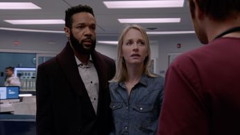 Jason Veasey and Cassie Kramer in Chicago Fire: Shut It Down (2020)