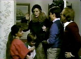 Stephen Johnson, Randy Josselyn, David Kaufman, Carol Mansell, and Kyle Richards in Down to Earth (1984)