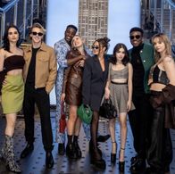 Karim Diané with the cast of NBC Peacock’s ‘One of Us is Lying’