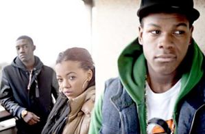 Malachi Kirby, John Boyega, and Simona Zivkovska in My Murder (2012)