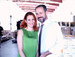 Eleni Thymiopoulou and Dimitris Tsilinikos behind the scenes in 