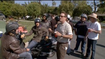 Trevor Trout & Tom Hanks on set of Larry Crowne