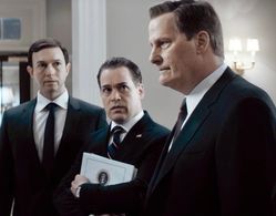 Philip Riccio, T.R Knight and Jeff Daniels in The Comey Rule