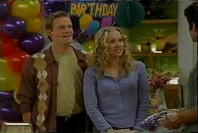 Mark Benninghoffen and Justine Priestley in Movie Stars (1999)