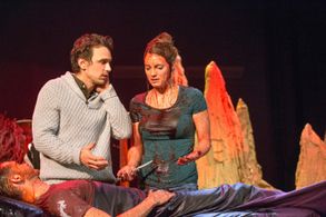 James Franco, Jesus Licciardello, and Leila George in Mother, May I Sleep with Danger? (2016)