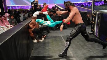 Colby Lopez and Kenneth Crawford in WWE Super Show-Down (2020)