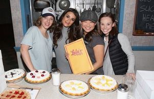 Jessie Mueller, Lea Michele, Jenna Ushkowitz, and Caitlin Houlahan