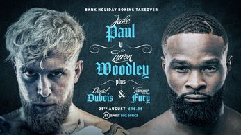 Tyron Woodley and Jake Paul in BT Sport Fight Night Live (2017)