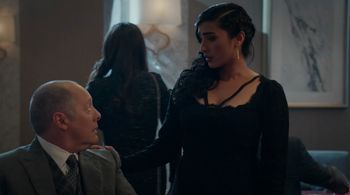 James Spader and Anya Banerjee in The Blacklist Season 10
