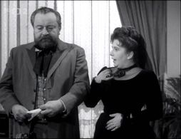 Jan Werich and Stella Zázvorková in The Bear (1961)