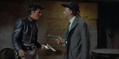 William Campbell and John McIntire in Backlash (1956)