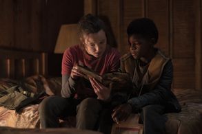 Keivonn Woodard and Bella Ramsey in The Last of Us: Endure and Survive (2023)