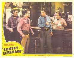 Roy Rogers, Roy Barcroft, Onslow Stevens, and Dick Wessel in Sunset Serenade (1942)