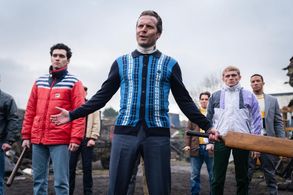 Lex Shrapnel, George Jaques, and Jack Rowan in A Town Called Malice (2023)